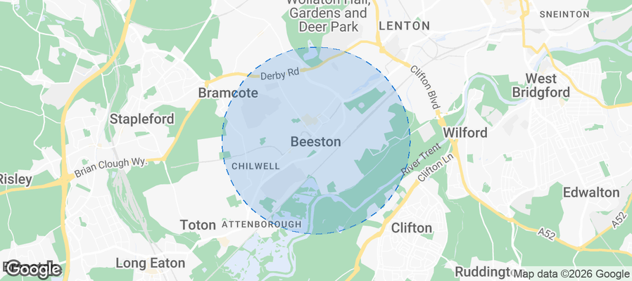 Beeston Airbnb map